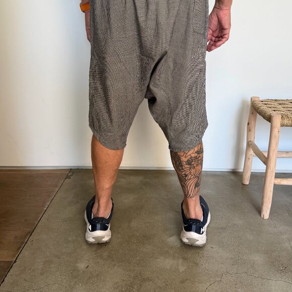 MARRAKSHI LIFE Men's Linen drop crotch harem shorts - Picture 8 of 9